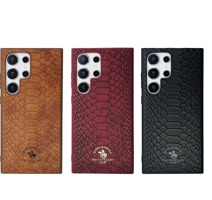 Samsung Galaxy S25 Ultra Santa Barbara Polo Racquet Club Knight Series Leather Case - Red