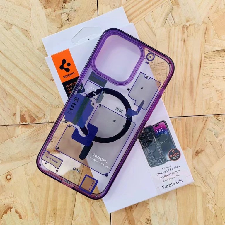 iPhone 14 Pro Max Ultra Hybrid (TPU + Poly Carbonate) Zero One Case With Magsafe - Purple