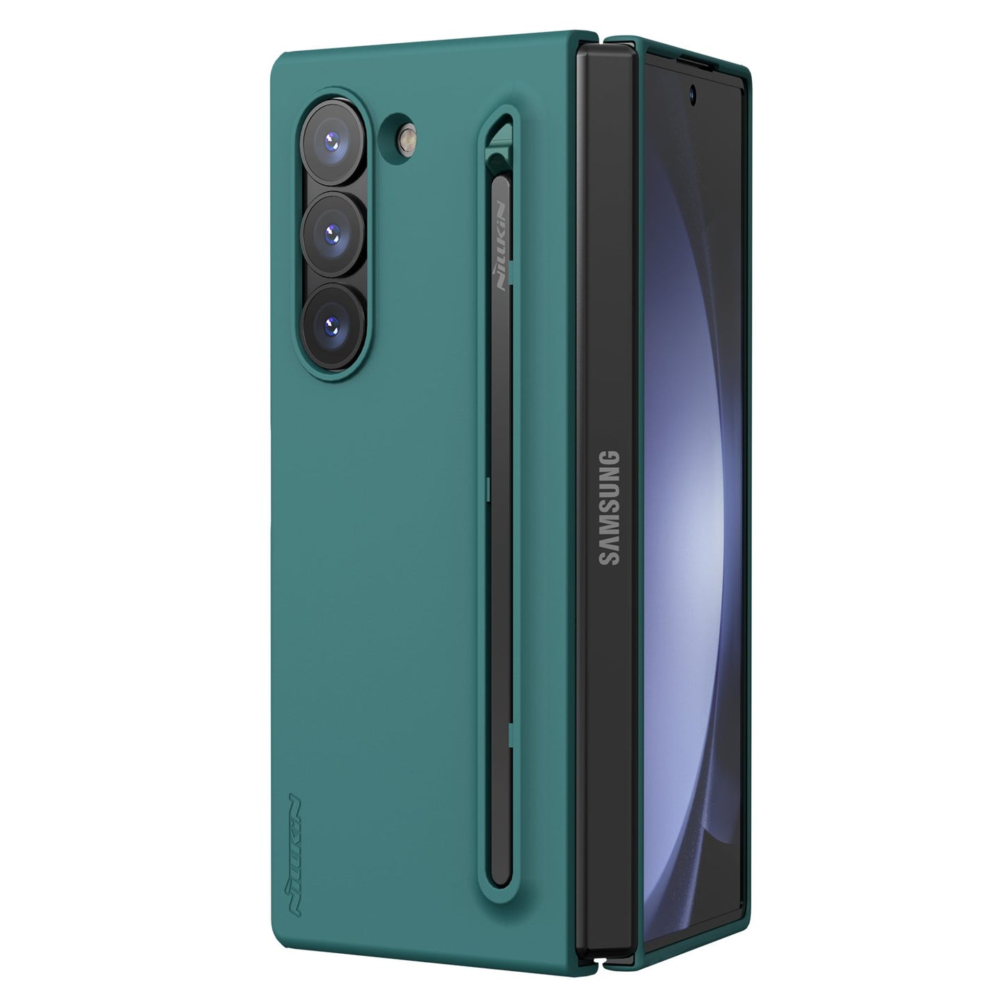 Samsung Galaxy Z Fold6 Nillkin S-Pen Case, Liquid Silicon Skin Feel Flex Pure With S-Pen Case - Green