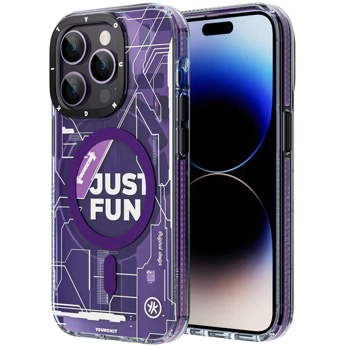 iPhone 14 Pro Youngkit Technology Series Futuristic Circuit Anti-Drop Magsafe Case