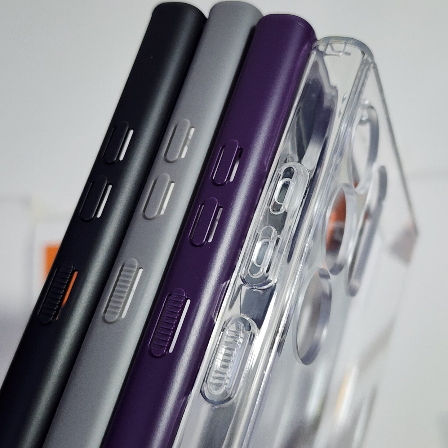 Samsung Galaxy S24 Ultra Hybrid Crystal Clear Case with Camera Protection (TPU+Poly Carbonate|Crystal Clear) - Purple