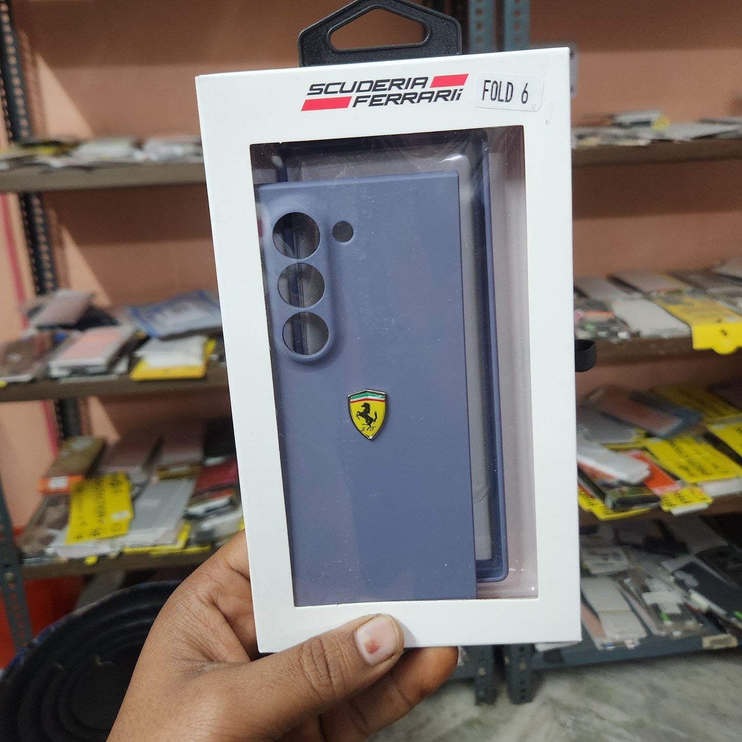 Samsung Galaxy Z Fold6 Liquid Silicon FR Logo Case Sport Car Design - Wisteria