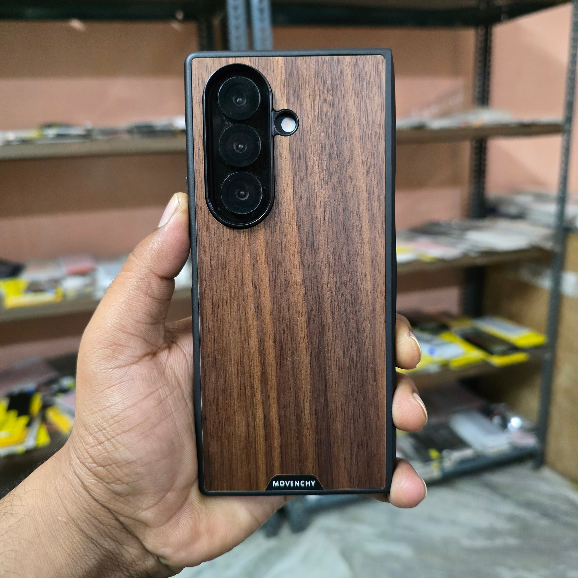 Samsung Galaxy Z Fold7 Wooden Case with Magsafe and Detachable Magnetic Kickstand