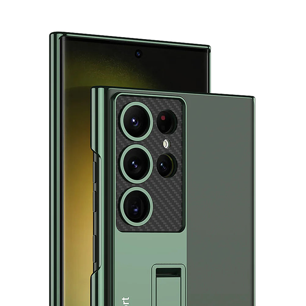 Samsung Galaxy S24 Ultra Lightweight Camera Protection With Kickstand Hard PC - Green
