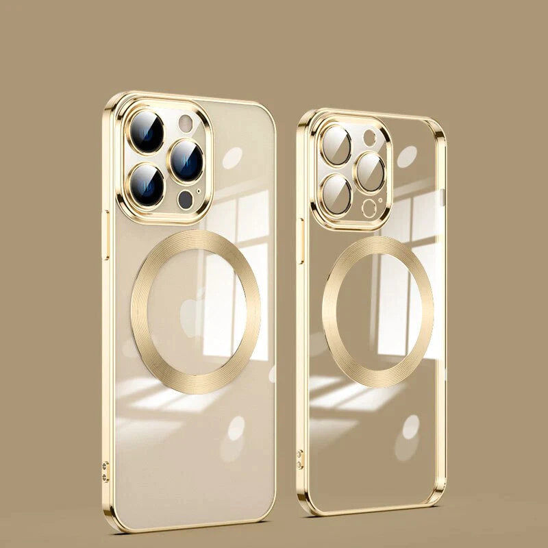 iPhone 13 Transparent Electroplating MagSafe Case with Camera Protection