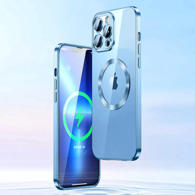 iPhone 13 Transparent Electroplating MagSafe Case with Camera Protection
