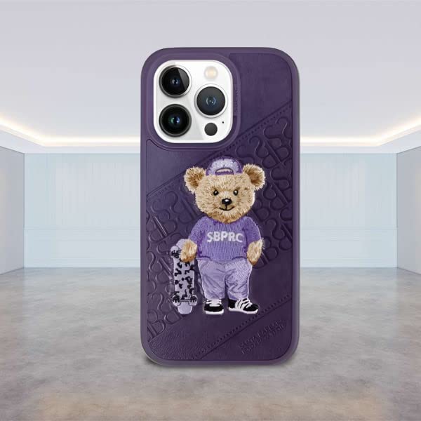 iPhone 14 Santa Barbara Polo Club Crete Series Genuine Leather Case-Deep Purple