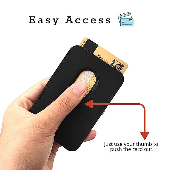 iPhone 15 Faux Leather Wallet Magsafe With Stand - Black