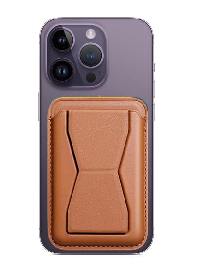 iPhone 13 Pro Faux Leather Wallet Magsafe With Stand - Brown / purple