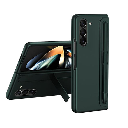 Samsung Galaxy Z Fold 6 Hard PC Matte Finish Removable S-Pen Slot & Kickstand Case - Green