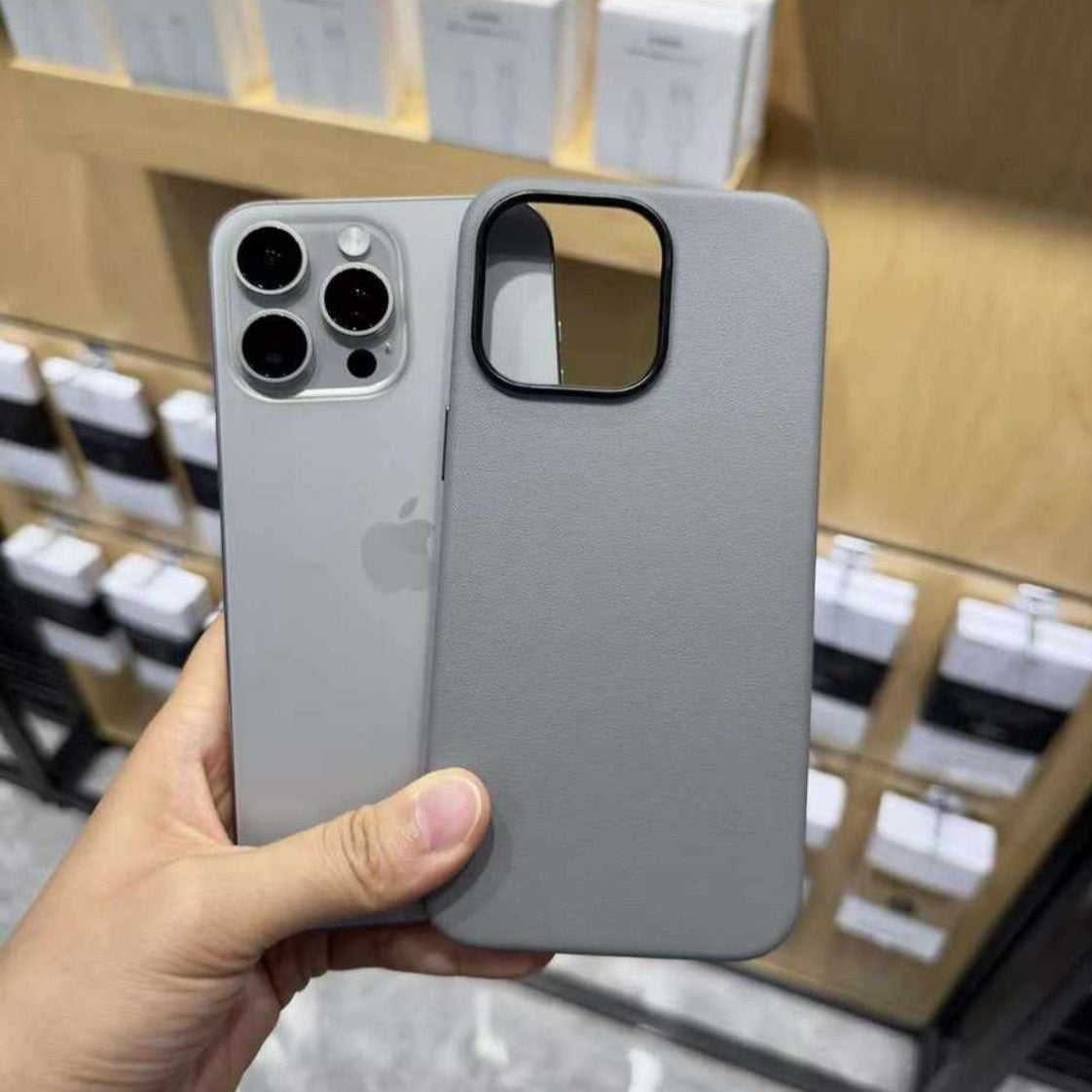 iPhone 15 Pro Kzdoo Noble Collection Classic Series Genuine Leather Case