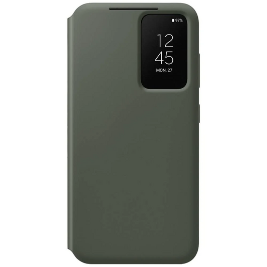 Samsung Galaxy S23 S-View Wallet Phone Case, Protective Cover-Green