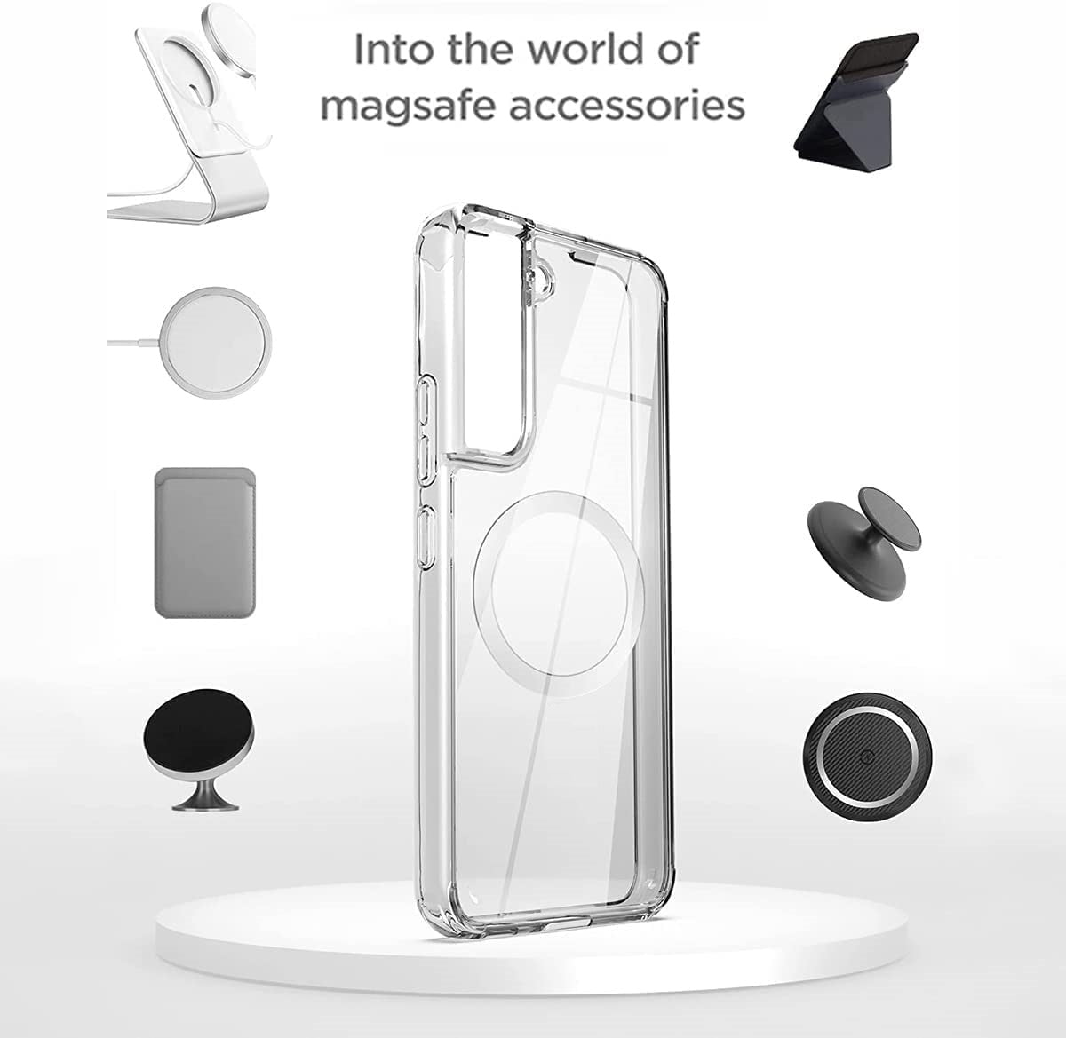 Samsung Galaxy S23 Hybrid Magnetic Protective Clear Case - Transparent