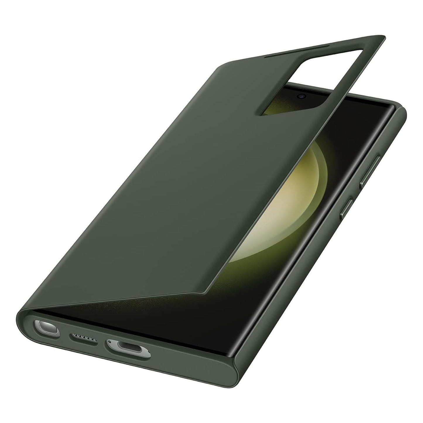 Samsung Galaxy S23 Ultra S-View Wallet Phone Case, Protective Cover-Green