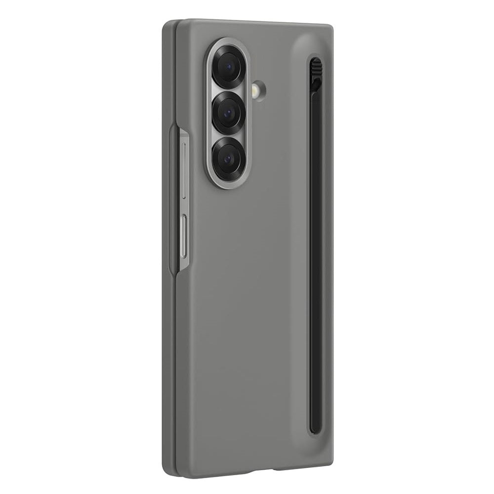 Samsung Galaxy Z Fold7 S-Pen Case, Skin Feel Cover wtih Stylus - Grey