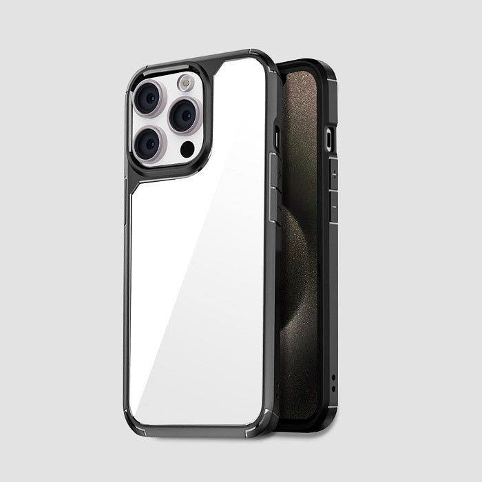 iPhone 15 Pro Hybrid Shockproof Slim Transparent Back Cover