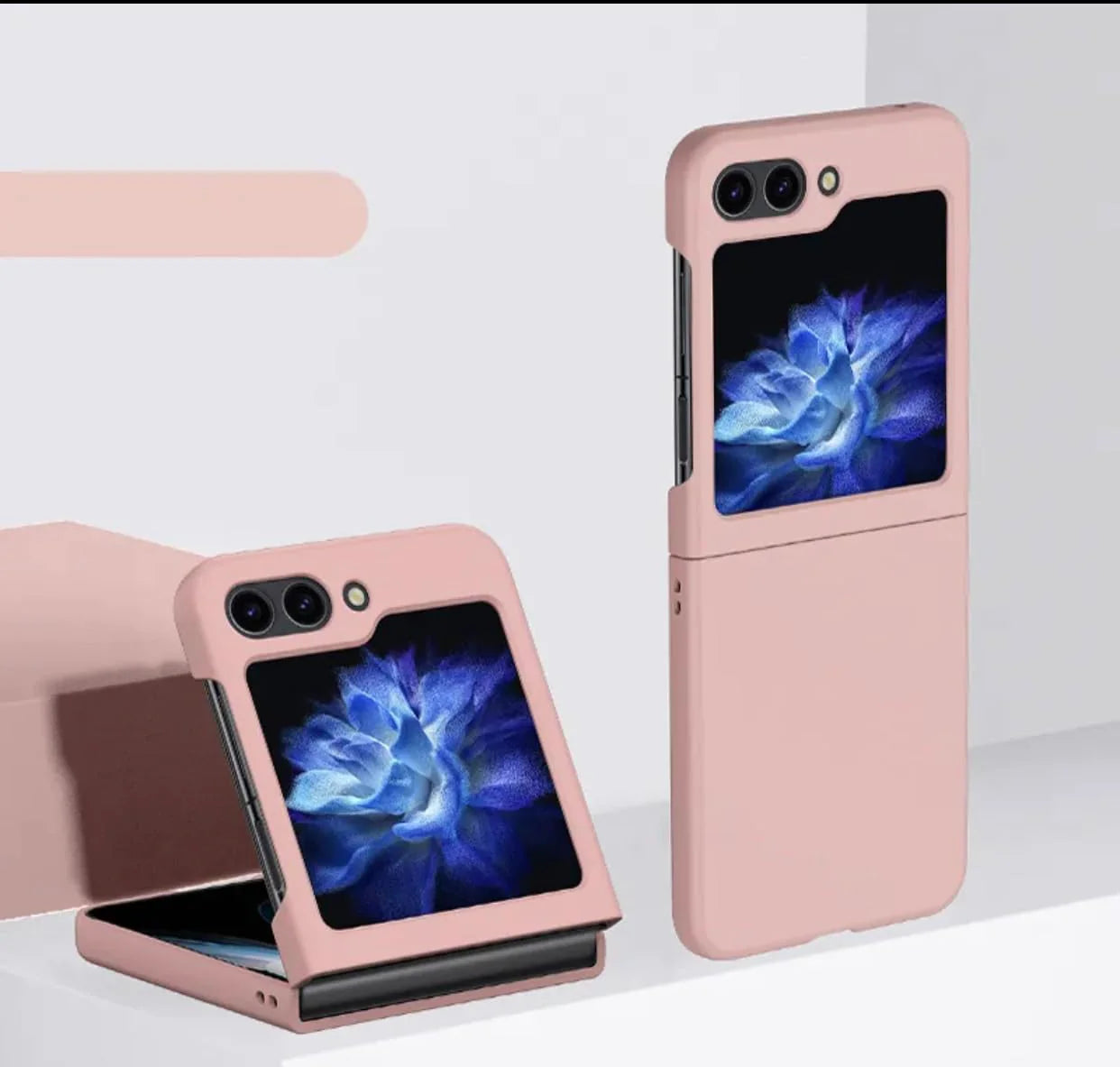 Samsung Galaxy Z Flip 5 Silicon Case Liquid Silicon Inner Fabric with Logo-Light Pink