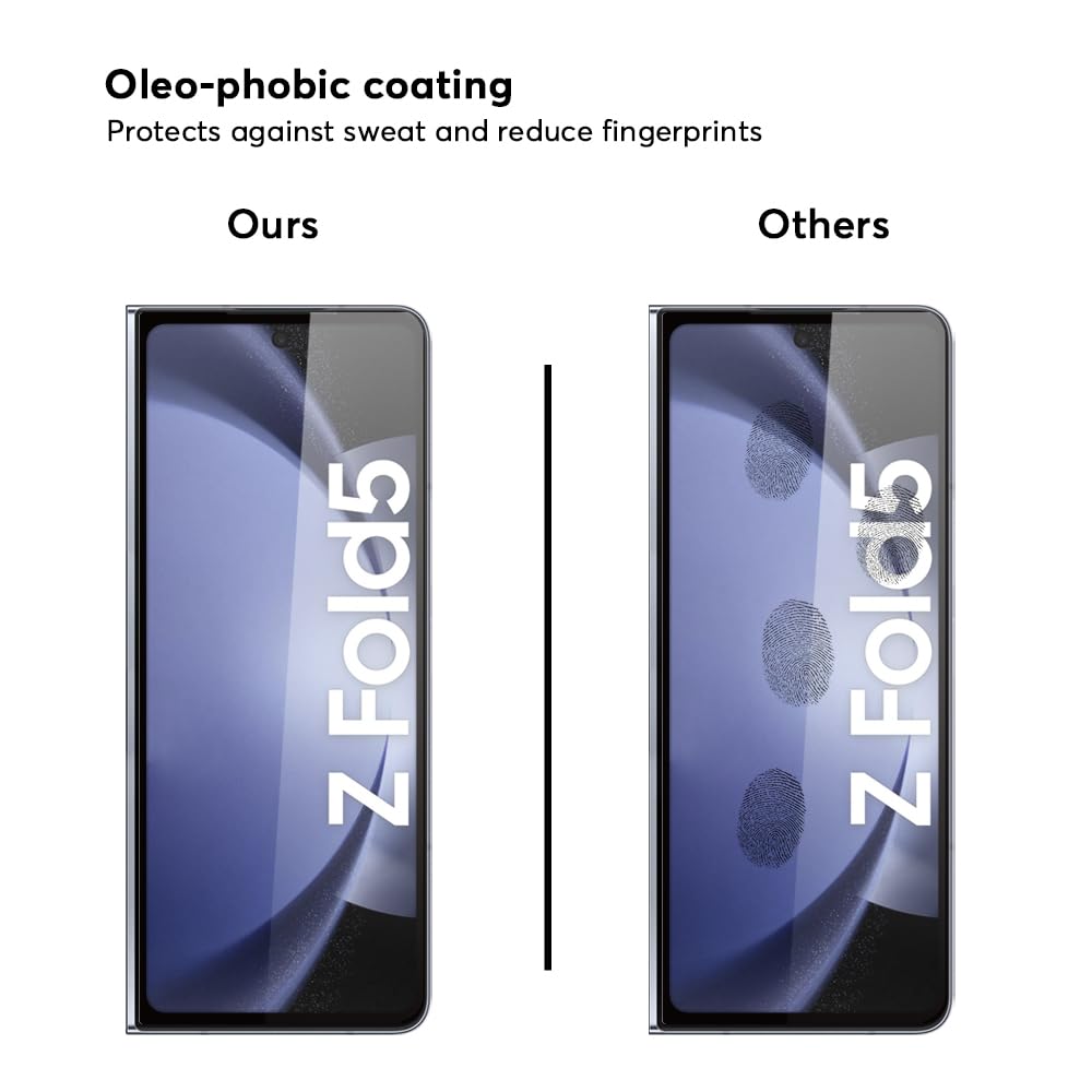 Samsung Galaxy Z Fold5 Front Screen Tempered Glass with 9H Hardness
