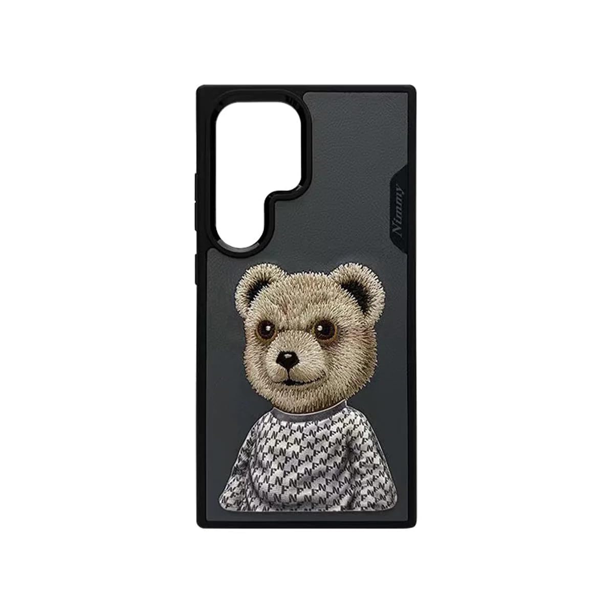 Samsung Galaxy S24 Ultra Original Nimmy Friends 3D Embroidery Leather Case - Teddy
