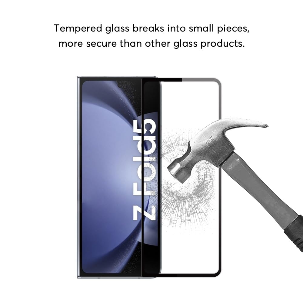 Samsung Galaxy Z Fold5 Front Screen Tempered Glass with 9H Hardness