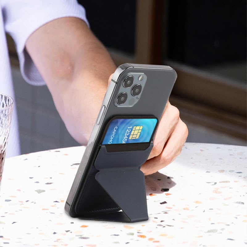 iPhone 14 Plus Faux Leather Wallet Magsafe With Stand - Black