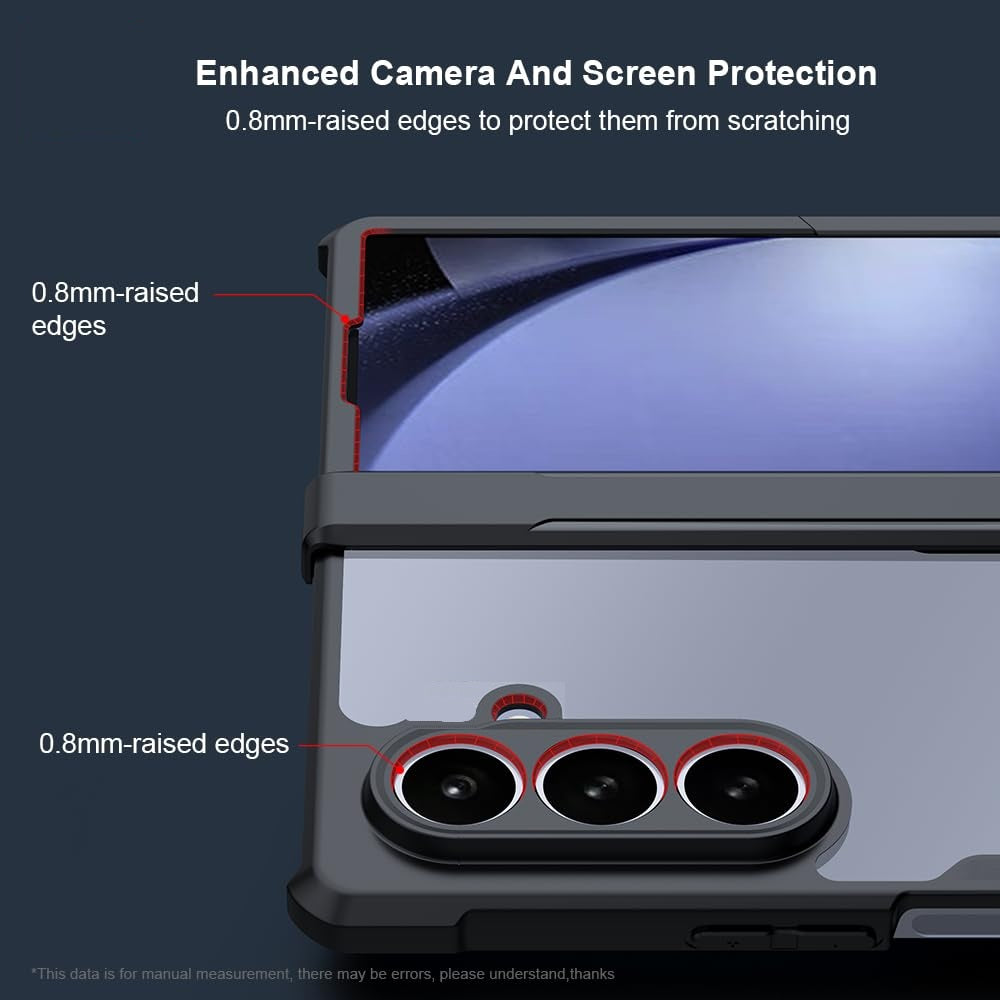 Samsung Galaxy Z Fold7 Hard PC Beetal Series Soft TPU Edges, Hinge, Non-Yellowing
