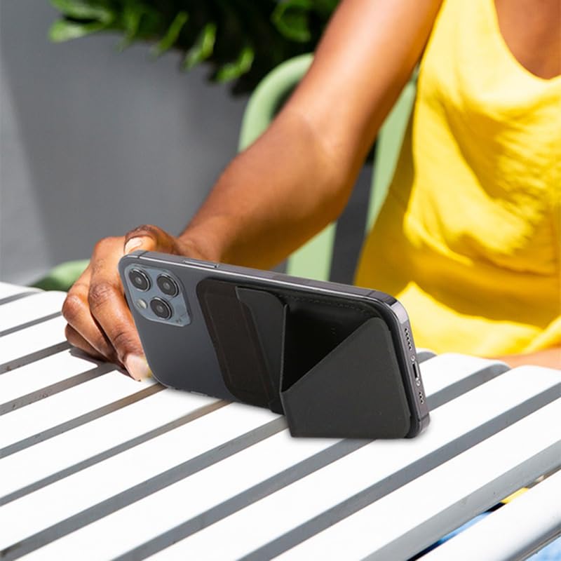 iPhone 13 Pro Faux Leather Wallet Magsafe With Stand - Black