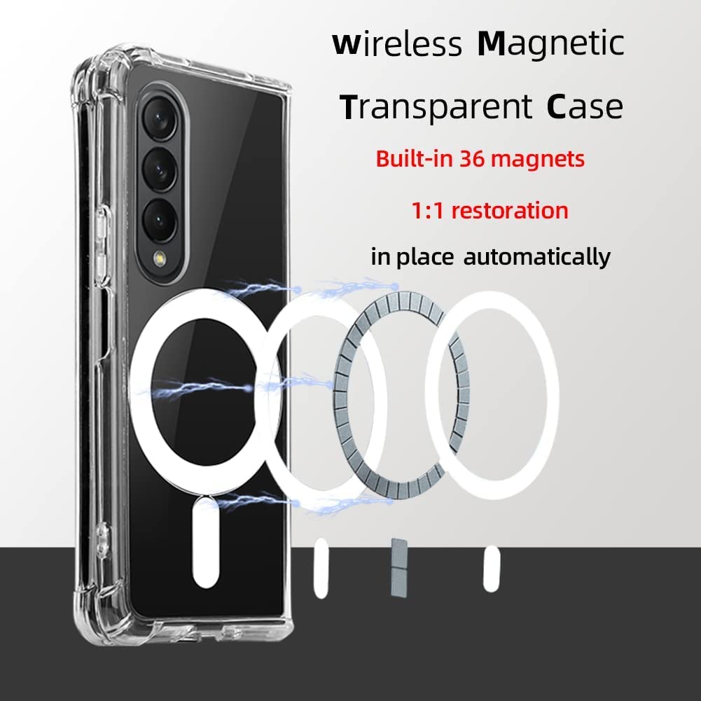 Samsung Galaxy Z Fold 4 Anti-Knock TPU Transparent MagSafe Case
