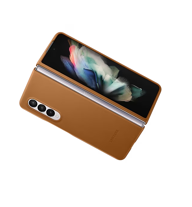 Samsung Galaxy Z Fold 4 Leather Case-Brown