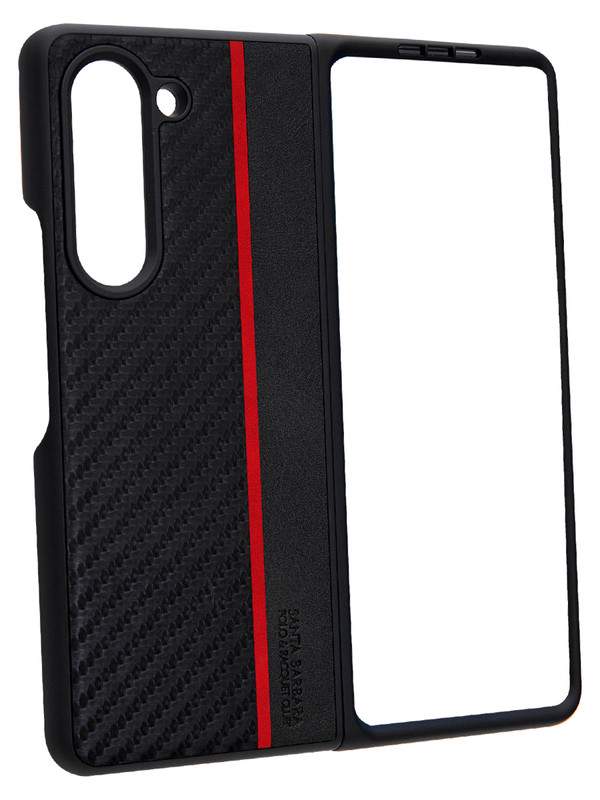 Samsung Galaxy Z Fold 6 Original Santa Barbara Hazle Series Leather Case - Black