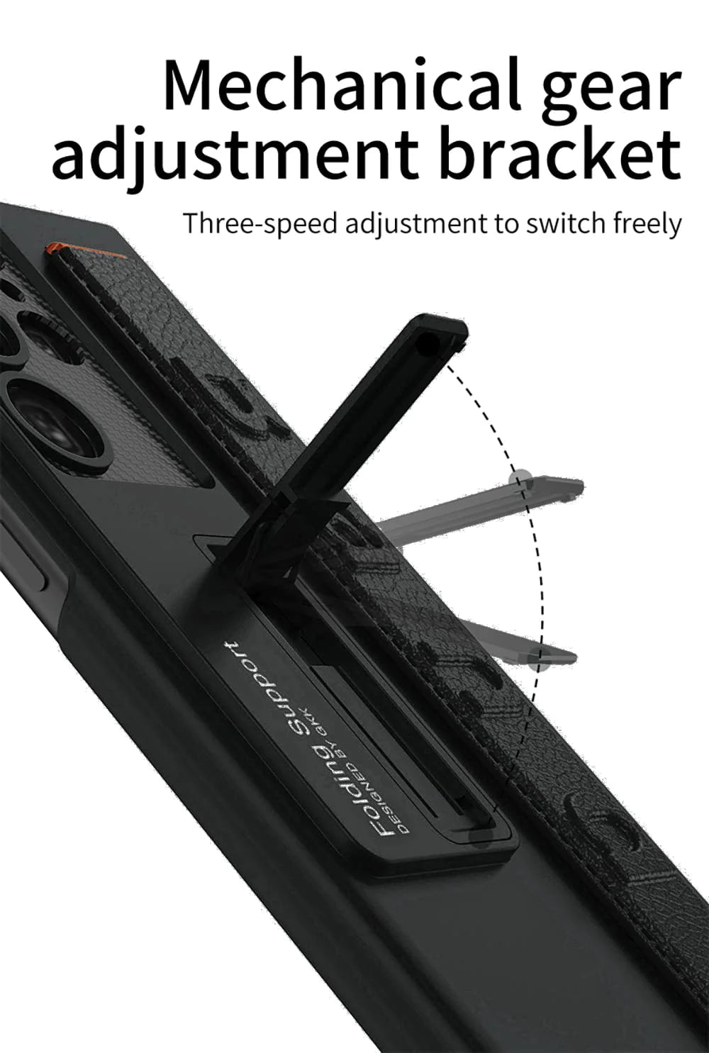 Samsung Galaxy S24 Ultra Slim Hard PC with Wrist Strap Lightweight Camera Protection Band Case - Black