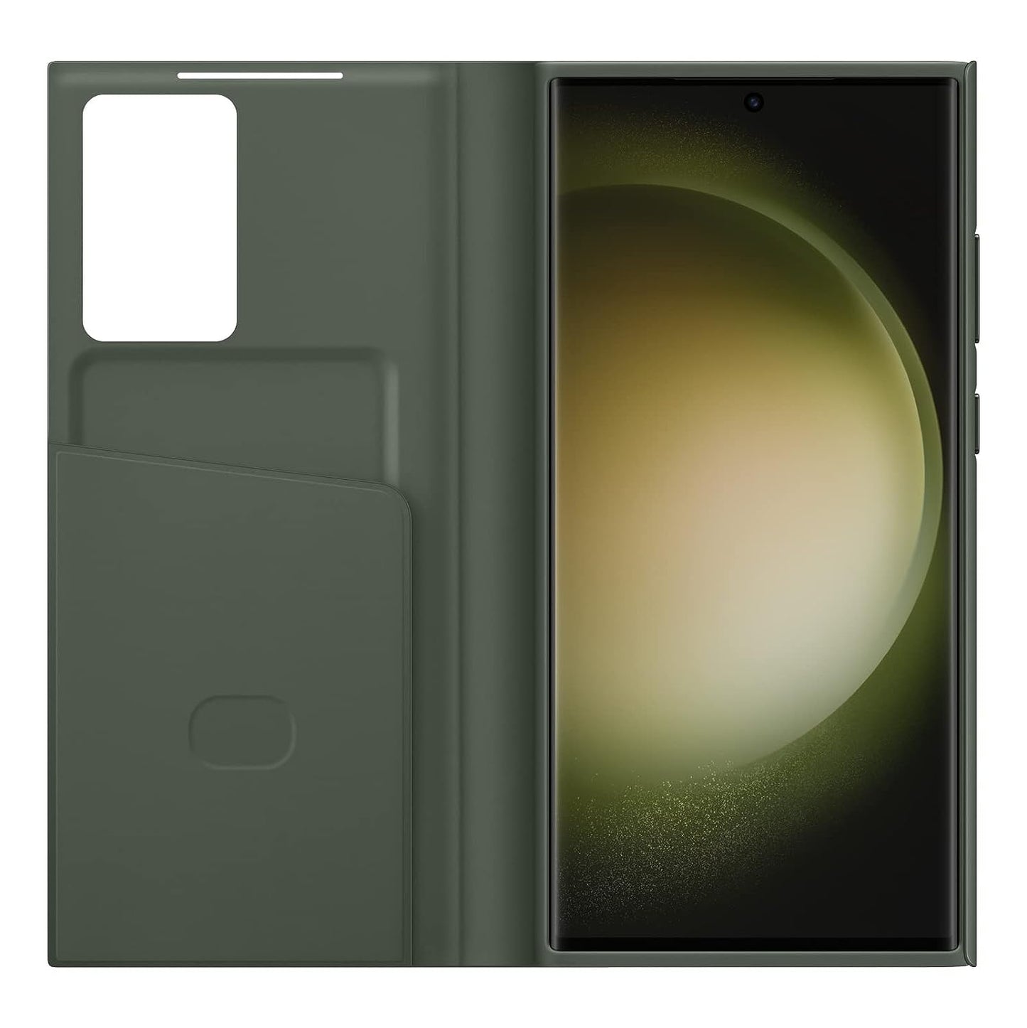Samsung Galaxy S23 Ultra S-View Wallet Phone Case, Protective Cover-Green