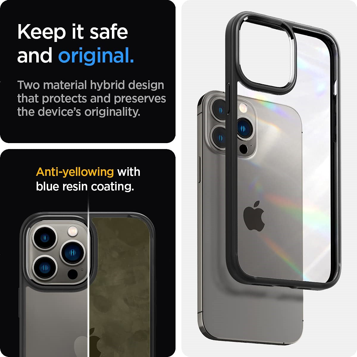 iPhone 15 Pro Max Transparent Bumper Clear Case with Camera Protection