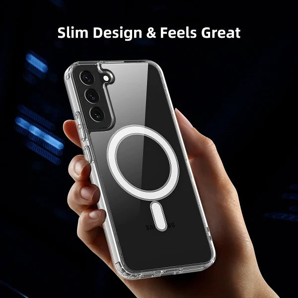 Samsung Galaxy S22 Plus Hybrid Magnetic Protective Clear Case - Transparent