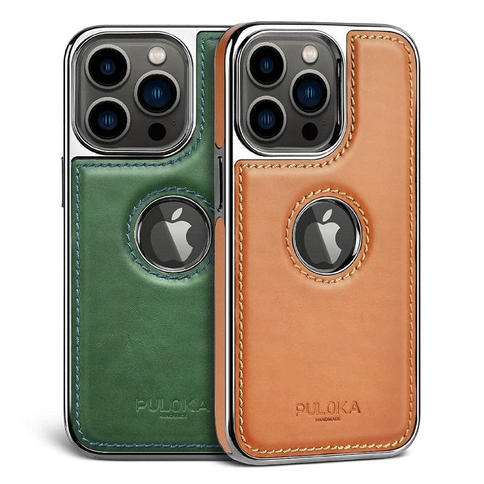 iPhone 15 Leather Case Original Luxurious Premium Quality leather Case- Green