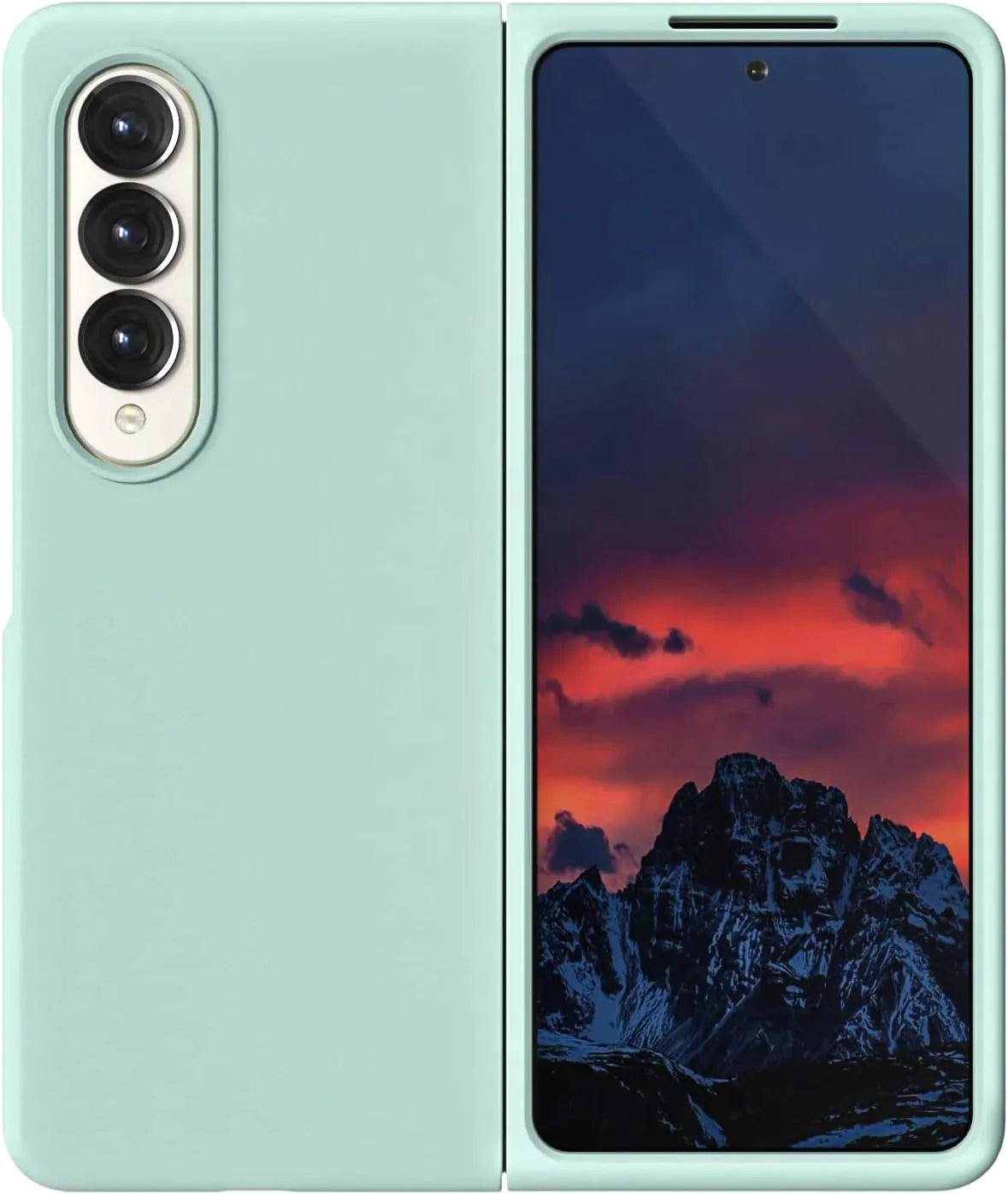 Samsung Galaxy Z Fold 3 Silicon Case Liquid Silicon Inner Fabric with Logo