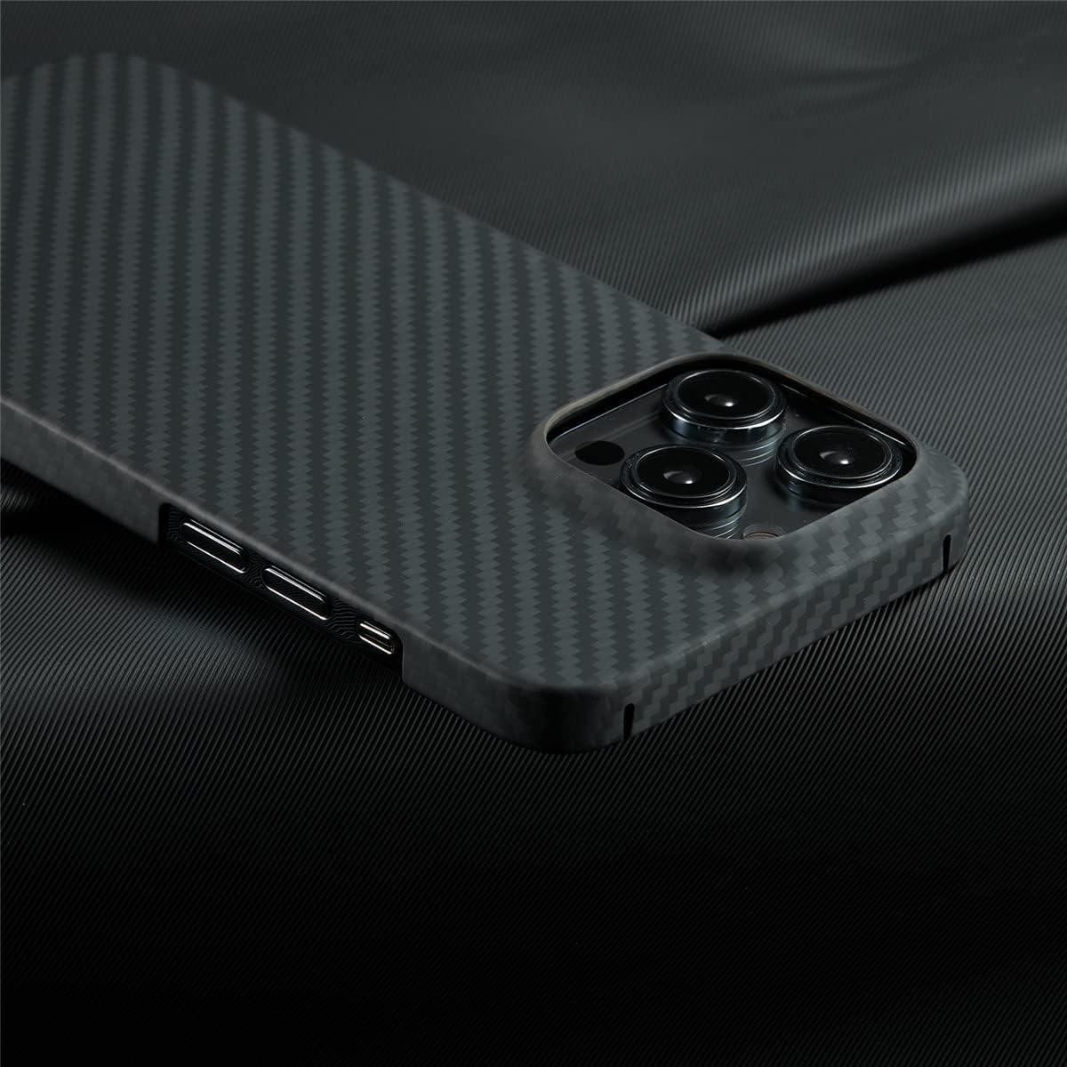 iPhone 14 Pro Max Carbon Fiber Real Aramid Kevilar Case