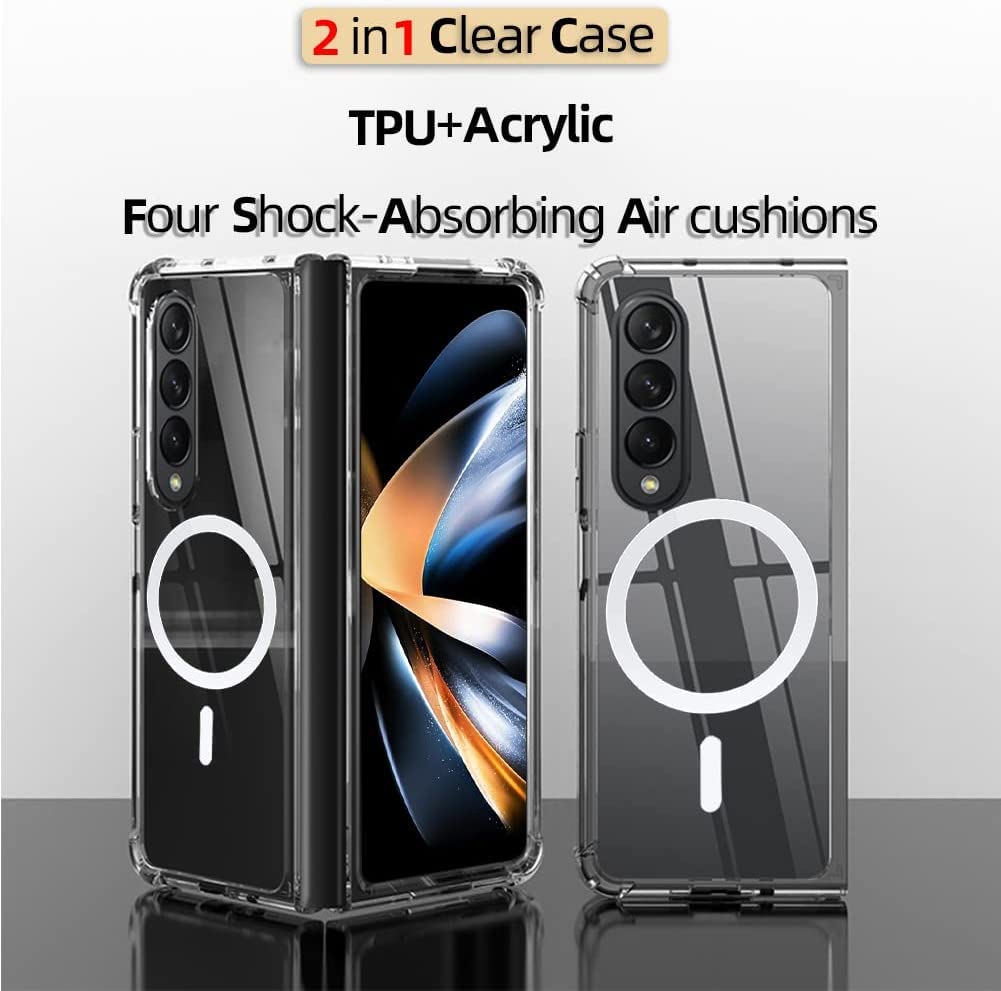 Samsung Galaxy Z Fold 4 Anti-Knock TPU Transparent MagSafe Case