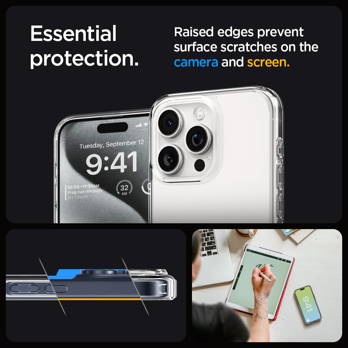 iPhone 15 Pro Max Crystal Clear Soft Silicon Transparent Scratch-Resistant Case - Clear