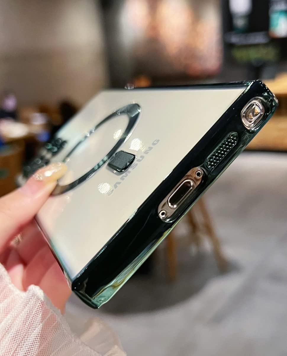 Samsung Galaxy S24 Ultra Transparent Electroplating Magsafe Case with Camera Protection