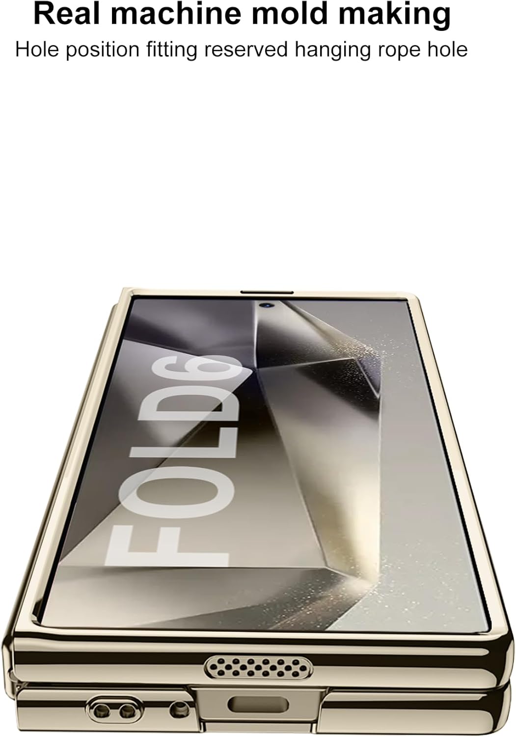 Samsung Galaxy Z Fold7 Electroplating Transparent Case, Ultra-Thin and Lightweight, Anti-scratch Back Cover - Black