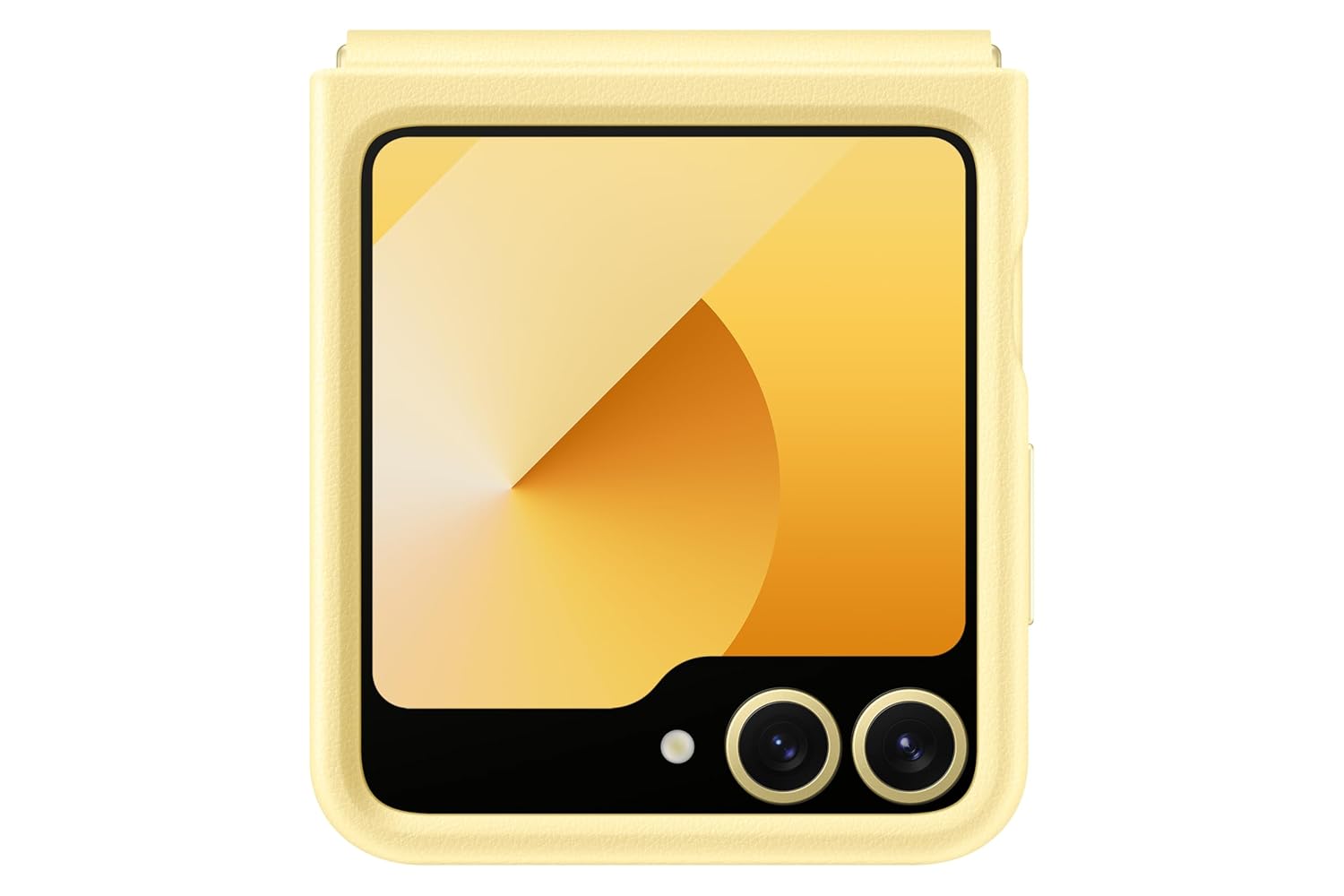 Samsung Galaxy Z Flip 6 Leather Case, Slim Leather Case Soft Inside with Hinge Protection - Yellow