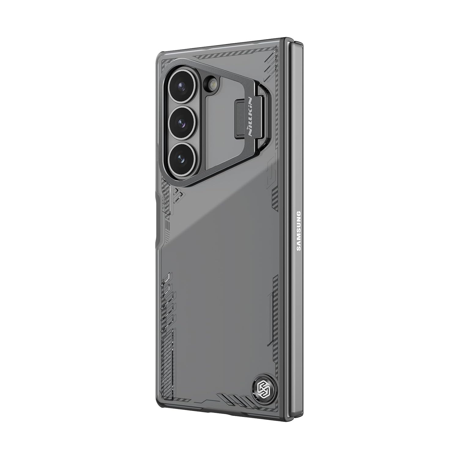 Samsung Galaxy Z Fold 6 Nillkin ICEBLADE Series Corner Air Bags + Aluminum Camera Protect Kickstand Case