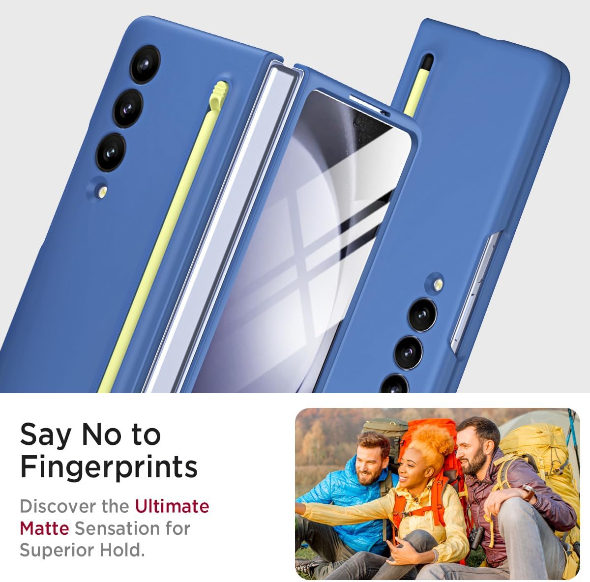 Samsung Galaxy Z Fold 4 Matte Case Ultra-Thin Silky Liquid PC Bumper Case with S-Pen