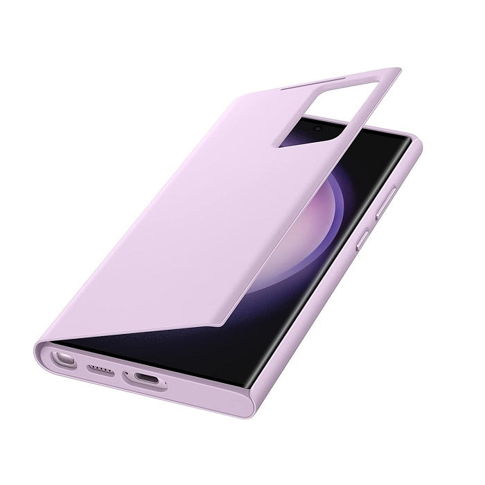 Samsung Galaxy S23 Ultra Original S-View Window Flip Wallet Case with Tap Control - Lavender