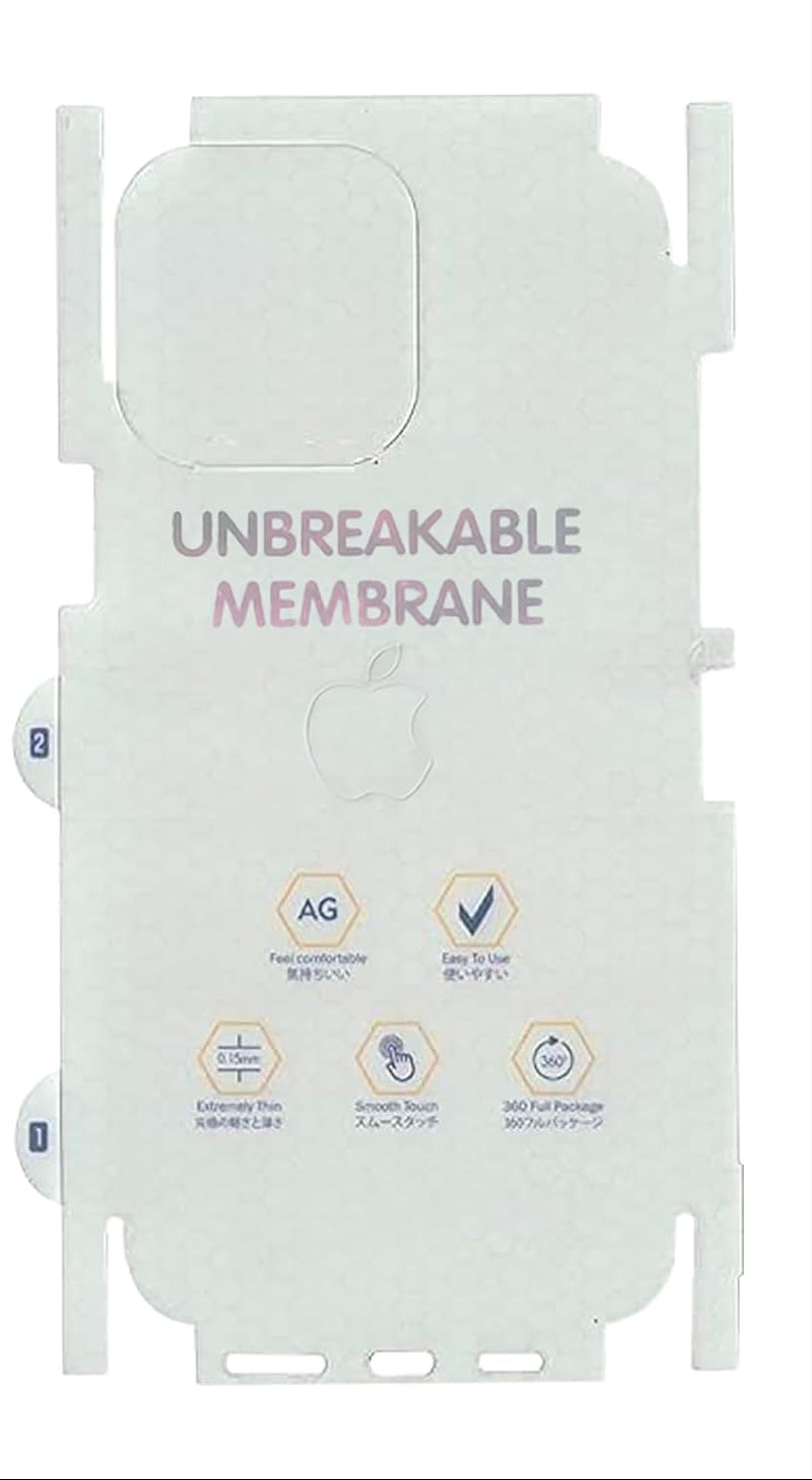 iPhone 16 Pro Max 360 Degree Protection Matte Back Screen Guard (Membrane)