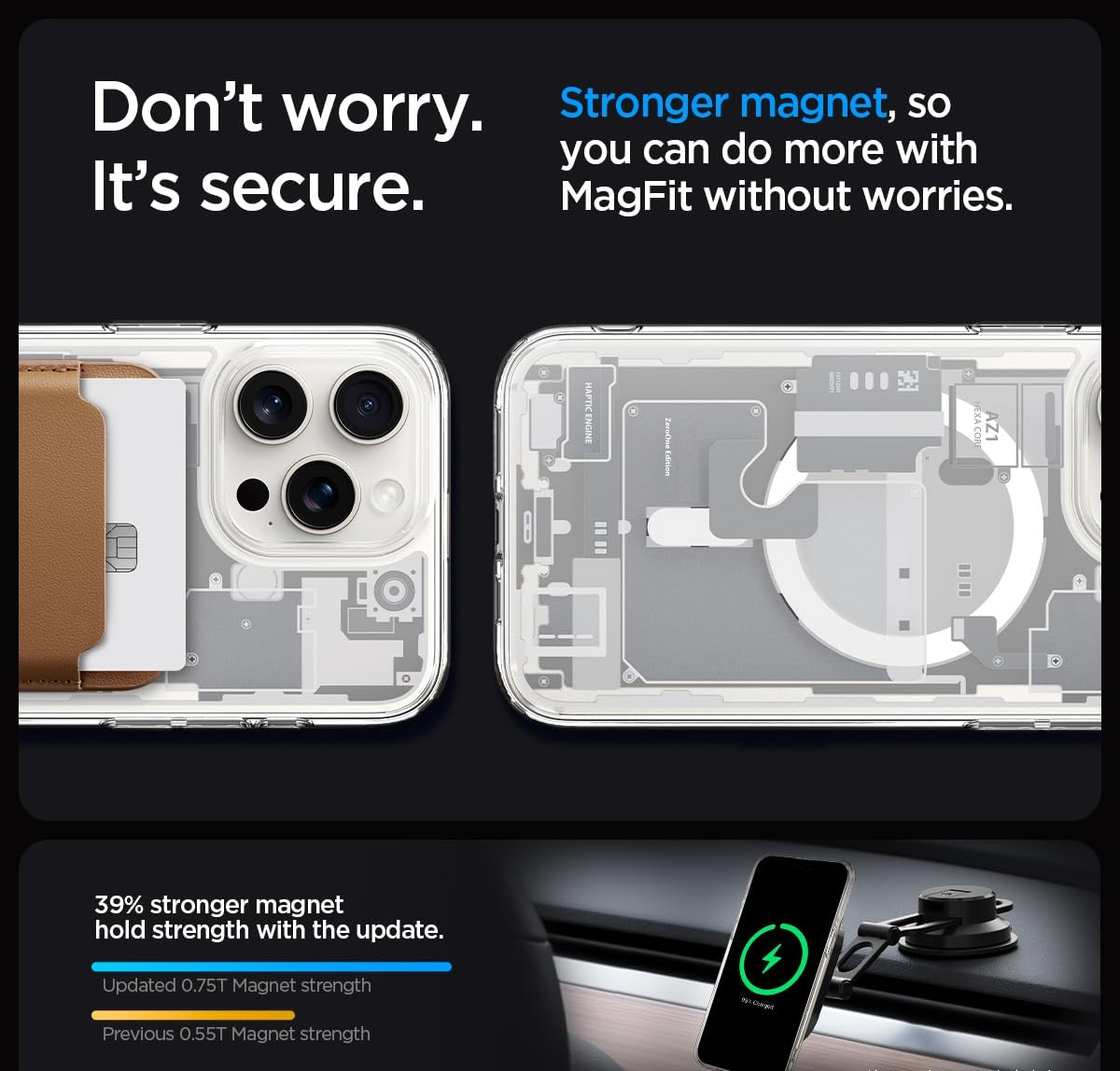iPhone 15 Pro Ultra Hybrid Machinery Pattern Anti-Yellowing Zero One Case with Magsafe