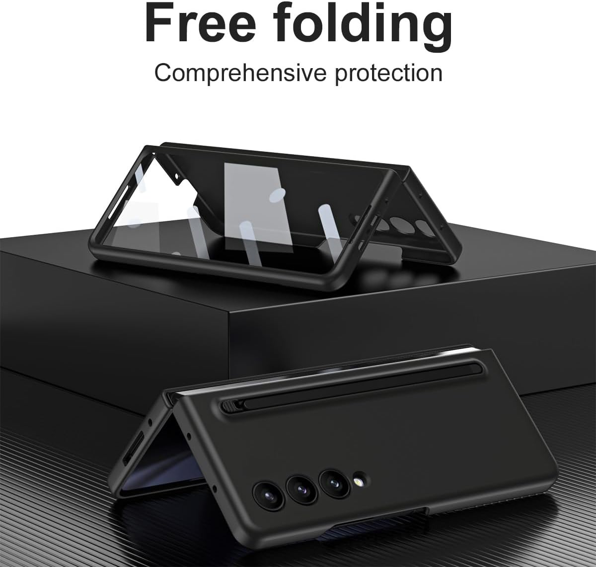 Samsung Galaxy Z Fold 4 Matte Case Ultra-Thin Silky Liquid PC Bumper Case with S-Pen (Without Front Glass)