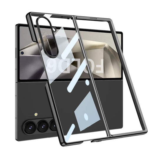 Samsung Galaxy Z Fold7 Electroplating Transparent Case, Ultra-Thin and Lightweight, Anti-scratch Back Cover - Black