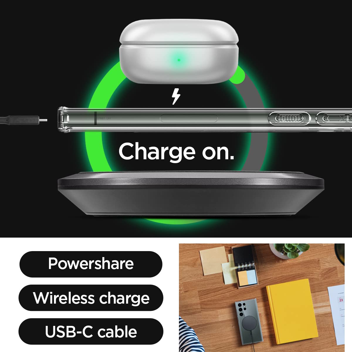 Samsung Galaxy S24 Ultra Hybrid One Tap Metal Ring MagSafe Case